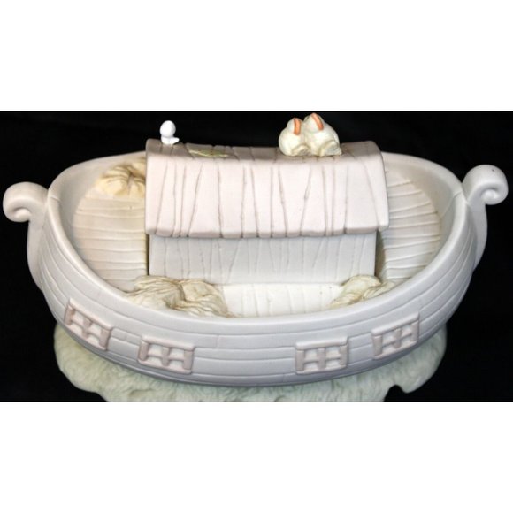 Vtg 1992 Precious Moments Noah's Ark Nightlight #530042 2 by 2 Porcelain - Picture 9 of 11